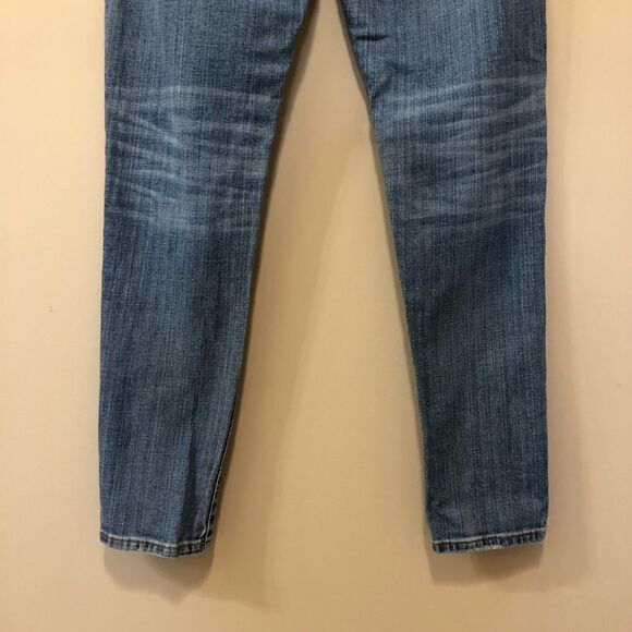 American Eagle Distressed Super Skinny Leg Fit Denim Jeans Pants Blue - Picture 9 of 12